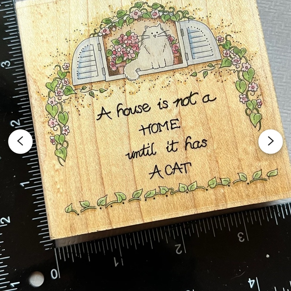🐱A HOUSE IS NOT... UNTIL IT HAS A CAT. RUBBER STAMP CAT IN WINDOW STAMPS HAPPEN - Picture 11 of 11